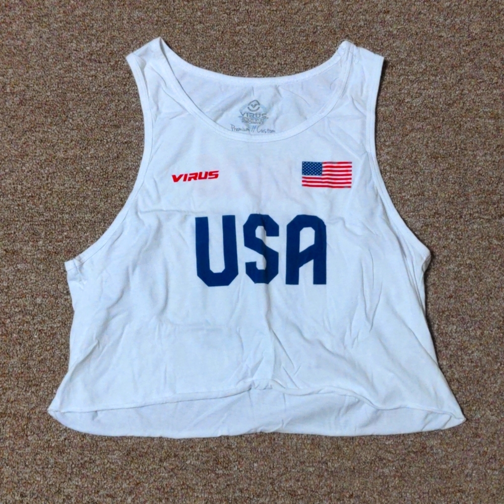 Virus cropped tank top